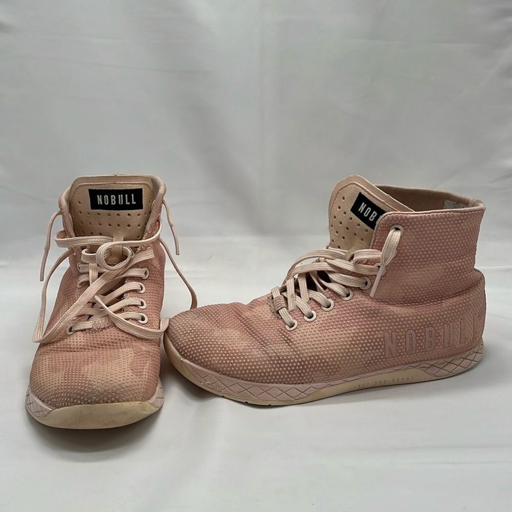 NOBULL Pink Camo High Top Workout Lifting Shoes